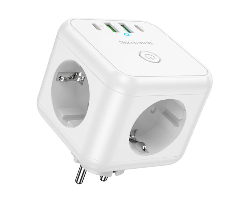 Мережевий Подовжувач Borofone BAC11 (PD40W/2C2A)(EU) Колір Бiлий 6941991114533 ma35768_3605166