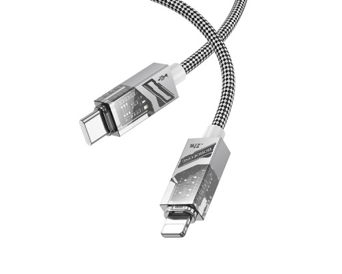 Кабель USB Borofone BU42 Octavia PD27W Type-C to Lightning 1.2m Колір Сiрий 6941991108983