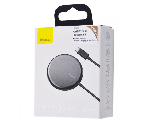 Бездротовий ЗП Baseus Simple Mini Magnetic 15W white