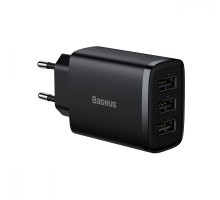 МЗП Baseus Compact 17W (3 USB) black 2001000534241 6932172606961
