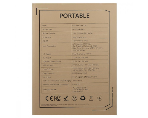 Портативна зарядна станція Proove PowerHome K1200 black 2003000150407 6901118856586