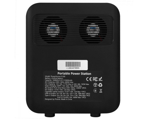 Портативна зарядна станція Proove PowerHome K1200 black 2003000150407 6901118856586
