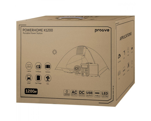 Портативна зарядна станція Proove PowerHome K1200 black 2003000150407 6901118856586