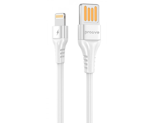 Кабель Proove Double Way Silicone Lightning 2.4A (1m) white