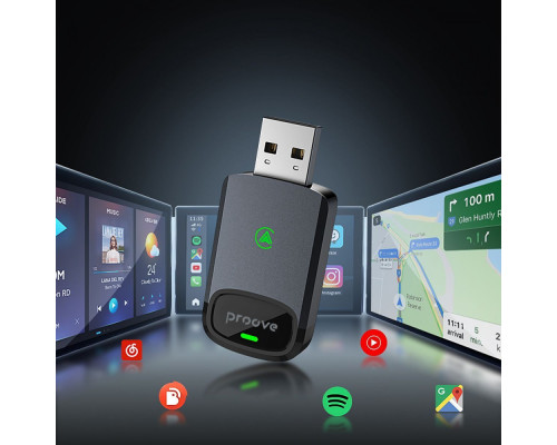 Бездротовий адаптер Proove Unity 2in1 (CarPlay / Android Auto) gray 2003000292459 6901112019260