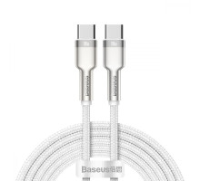 Кабель Baseus Cafule Metal Type-C to Type-C 100W (2m) white 2001000327256 6953156202375