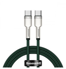 Кабель Baseus Cafule Metal Type-C to Type-C 100W (1m) green