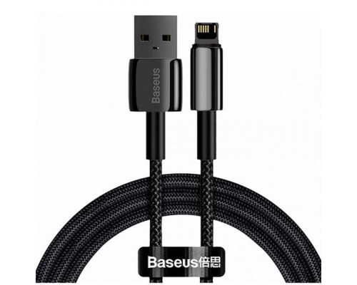 Кабель Baseus Tungsten Gold Fast Charging Lightning 2.4A (1m) black