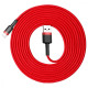 Кабель Baseus Cafule Lightning Cable 2A (3m) gray/black