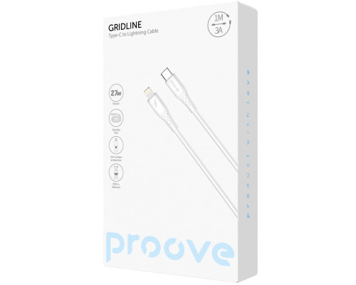 Кабель Proove GridLine Type-C to Lightning 27W (1m) white 2003000238754 6901119553798