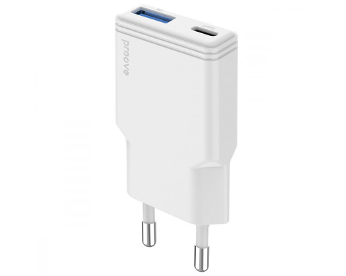 МЗП Proove Slender 30W (Type-C + USB) white 2003000258462 6901111434804