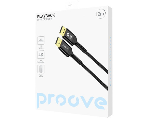 Кабель Proove Playback DP to DP 2m black 2003000343014 6901115431113