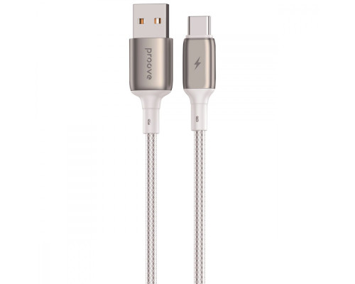 Кабель Proove Dense Metal USB to Type-C 3A (2m) white 2003000258349 6901118478023