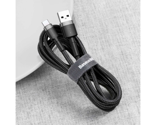 Кабель Baseus Cafule Type-C Cable 2A (3m) gray/black