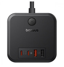 Мережевий фільтр Baseus PowerCombo Cube Power Strip 3xAC+2xUSB+2xType-C 30W (1.5m) black 2001001935740 6932172651121