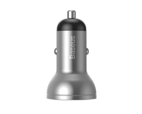 АЗП Baseus Digital Display Dual USB 4.8A Car Charger 24W silver