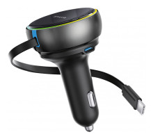 АЗП Proove Hammer 81W (Type-C + USB) + Retractable Type-C Cable black 2003000317145 6901113826805