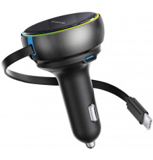 АЗП Proove Hammer 81W (Type-C + USB) + Retractable Type-C Cable black 2003000317145 6901113826805
