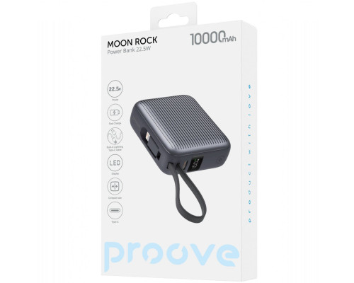 Портативна Батарея Proove Moon Rock 22.5W 10000mAh gray 2003000231953 6901117995323