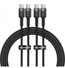 Кабель Baseus Cafule Type-C to Type-C 100W 2m (2pcs) gray/red