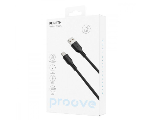 Кабель Proove Rebirth USB to Type-C 2.4A (1m) white 2003000258165 6901119064362