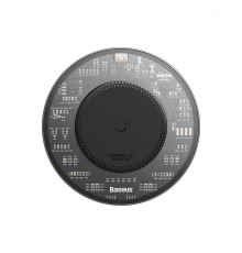 Бездротовий ЗП Baseus Simple 2 15W + Кабель Type-C To Type-C 24W (1m) black