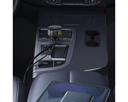 АЗП Baseus Enjoyment Pro Car Charger Type-C + Retractable Type-C Cable 60W black 2003000229387 6932172641658