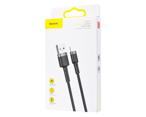 Кабель Baseus Cafule Lightning Cable 2A (3m) gray/black