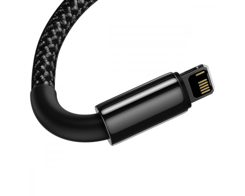 Кабель Baseus Tungsten Gold Fast Charging Lightning 2.4A (1m) black