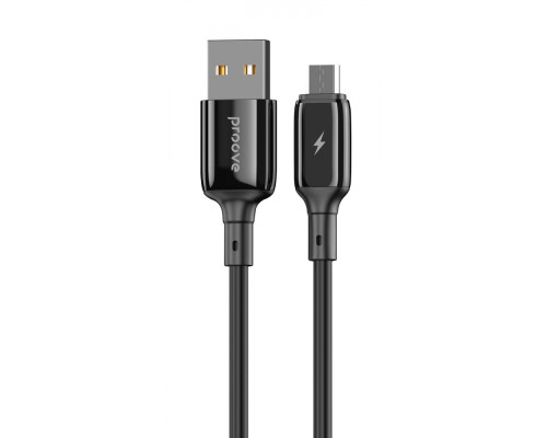 Кабель Proove Flex Metal Micro USB 2.4A (1m) black