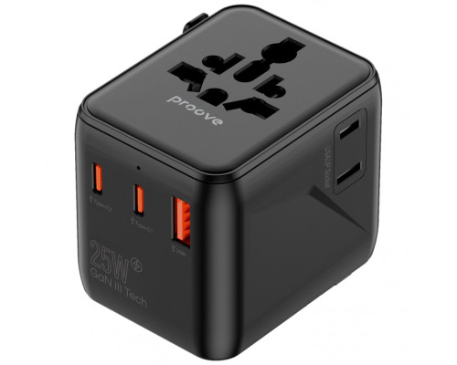 Універсальний адаптер Proove Trip 25W black 2003000266245 6901114851271