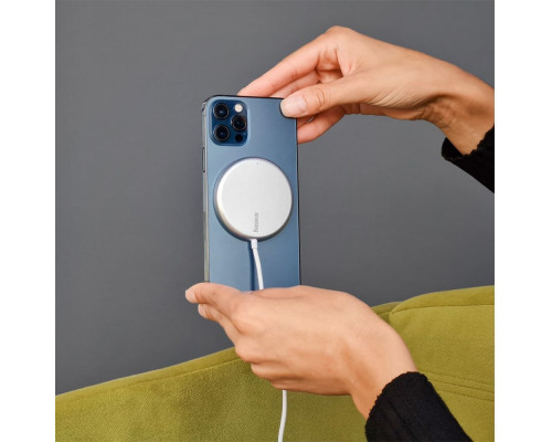 Бездротовий ЗП Baseus Simple Mini Magnetic 15W white