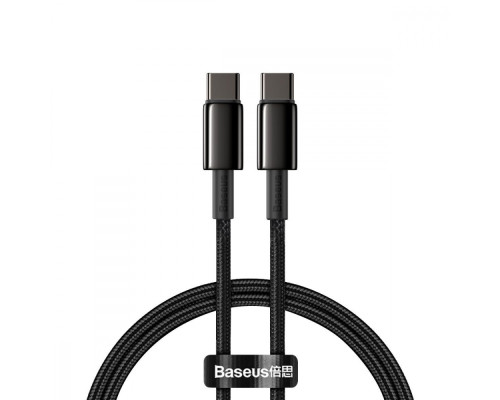 Кабель Baseus Tungsten Gold Fast Charging Type-C to Type-C 100W (1m) blue