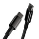Кабель Baseus Tungsten Gold Fast Charging Type-C to Type-C 100W (1m) blue