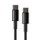 Кабель Baseus Tungsten Gold Fast Charging Type-C to Type-C 100W (1m) blue