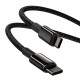 Кабель Baseus Tungsten Gold Fast Charging Type-C to Type-C 100W (1m) blue
