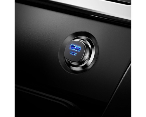 АЗП Baseus Square Metal PD 3.0 QC 4.0+ 30W USB + Type-C silver