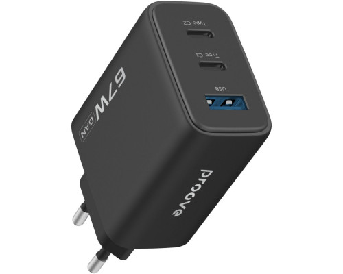 МЗП Proove Silicone Power 2 67W (2*Type-C+USB) black 2003000320121 6901112112886