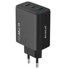 МЗП Proove Silicone Power 2 67W (2*Type-C+USB) black 2003000320121 6901112112886