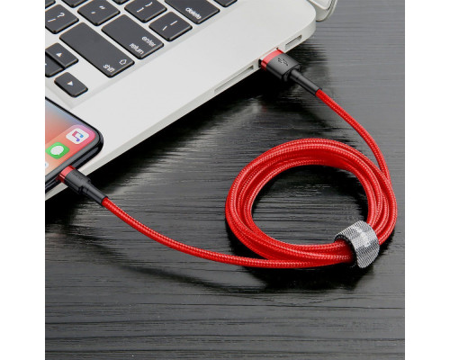 Кабель Baseus Cafule Lightning Cable 2A (3m) gray/black