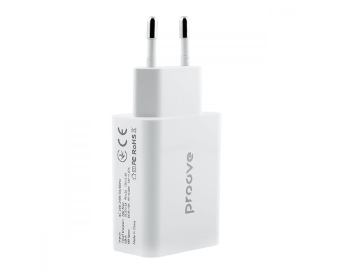 МЗП Proove Rapid 20W (Type-C + USB) white