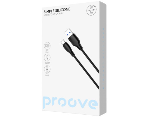Кабель Proove Simple Silicone USB to Type-C 3A (1m) white 2003000244106 6901114051893