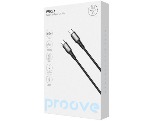 Кабель Proove WireX Type-C to Type-C 60W (1m) white 2003000248364 6901115662142