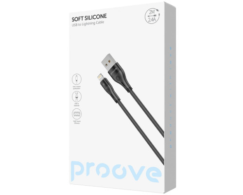Кабель Proove Soft Silicone USB to Lightning 2.4A (2m) white 2003000253535 6901113114193