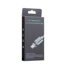 Кабель USB Cable Magnetic Clip-On Lightning Колір Чорний