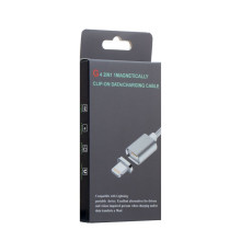 Кабель USB Cable Magnetic Clip-On Lightning Колір Чорний 2000000549538