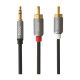 Кабель Aux Hoco UPA10 Lotus Double RCA Audio 3.5 mm Колір Сірий