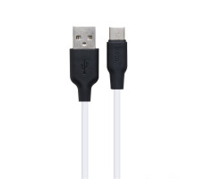 Кабель USB Hoco X21 Plus Silicone Type-C 0.25m Колір Чорно-Білий 6931474712448