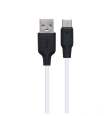 Кабель USB Hoco X21 Plus Silicone Type-C 0.25m Колір Чорно-Білий 6931474712448