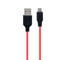 Кабель USB Hoco X21 Plus Silicone Micro Колір Чорно-Червоний 6931474711878